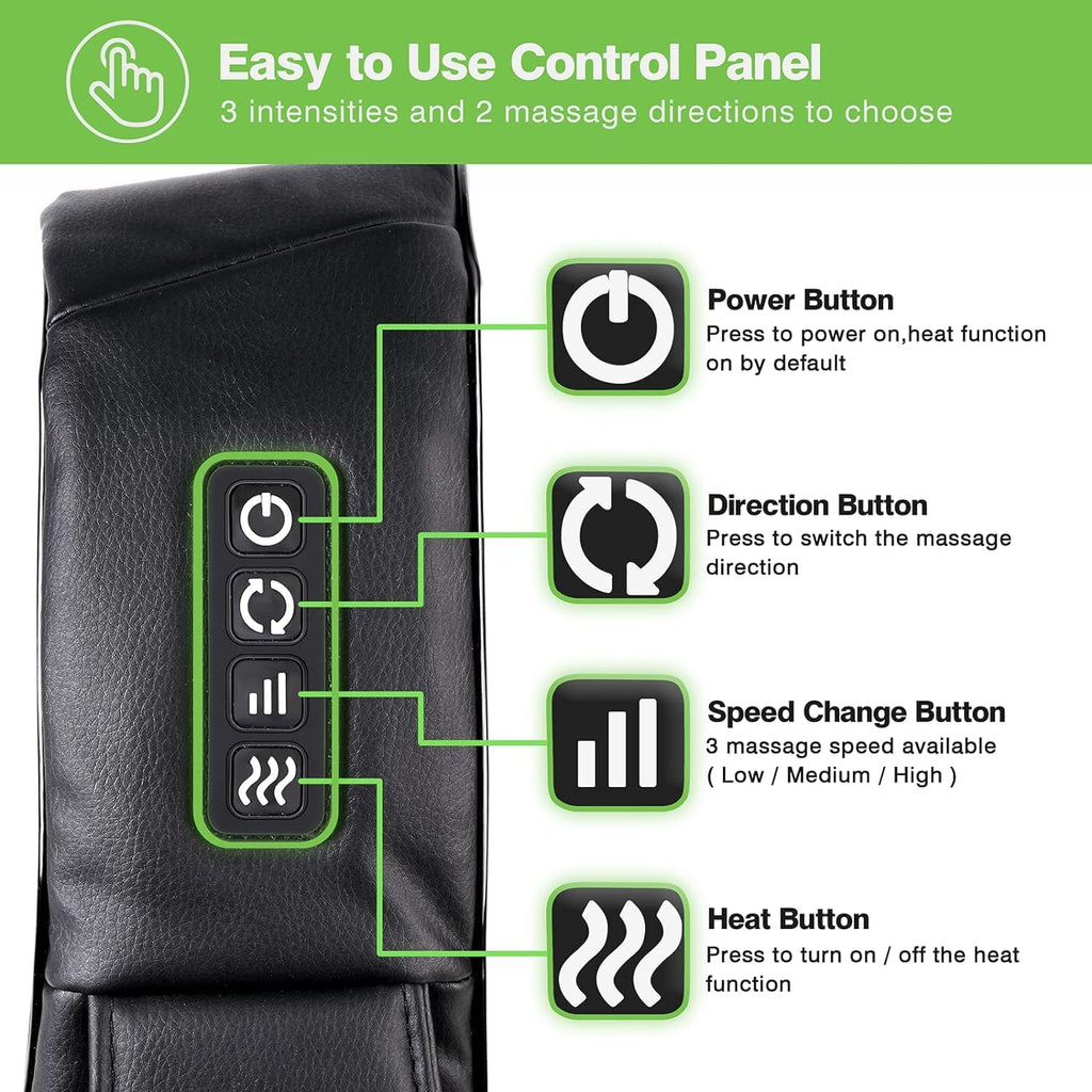 Merry & Bright Neck & Shoulder Massager – Deep Tissue with Heat