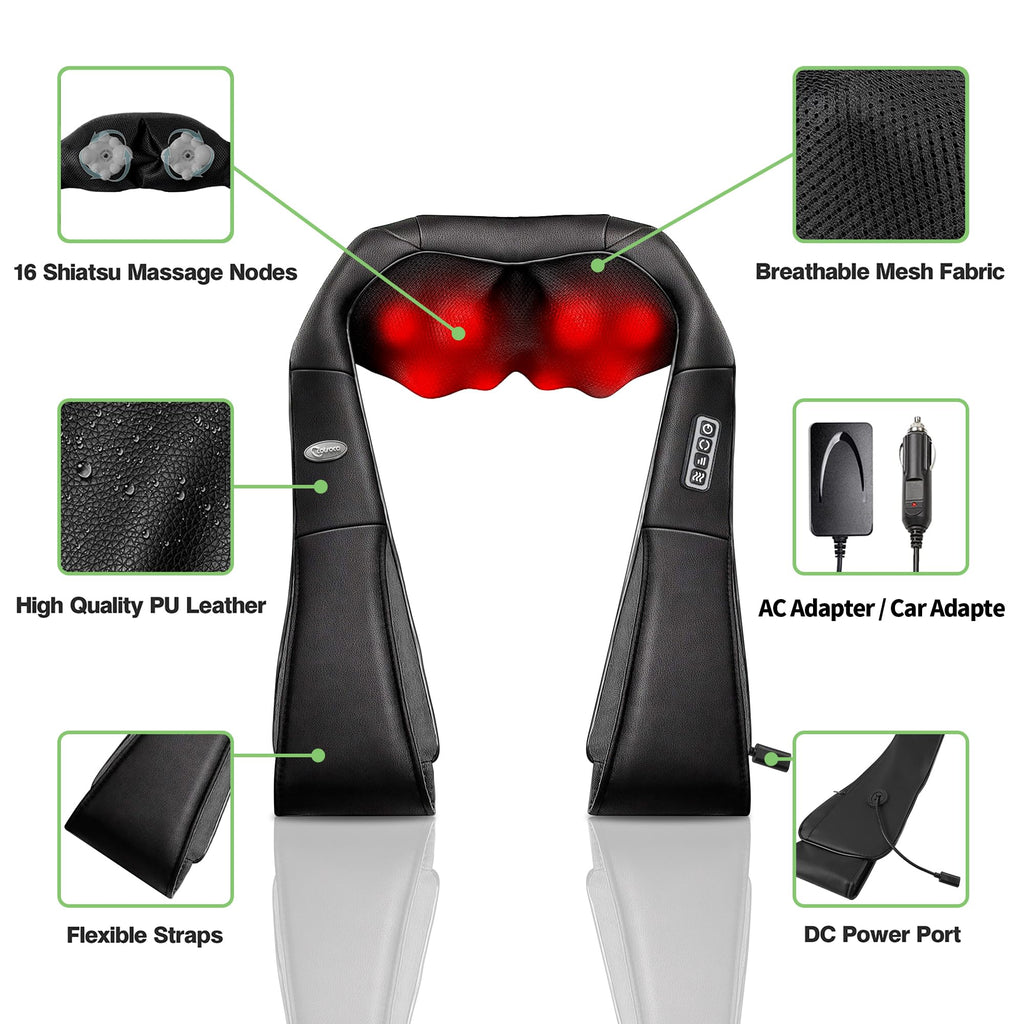 Merry & Bright Neck & Shoulder Massager – Deep Tissue with Heat