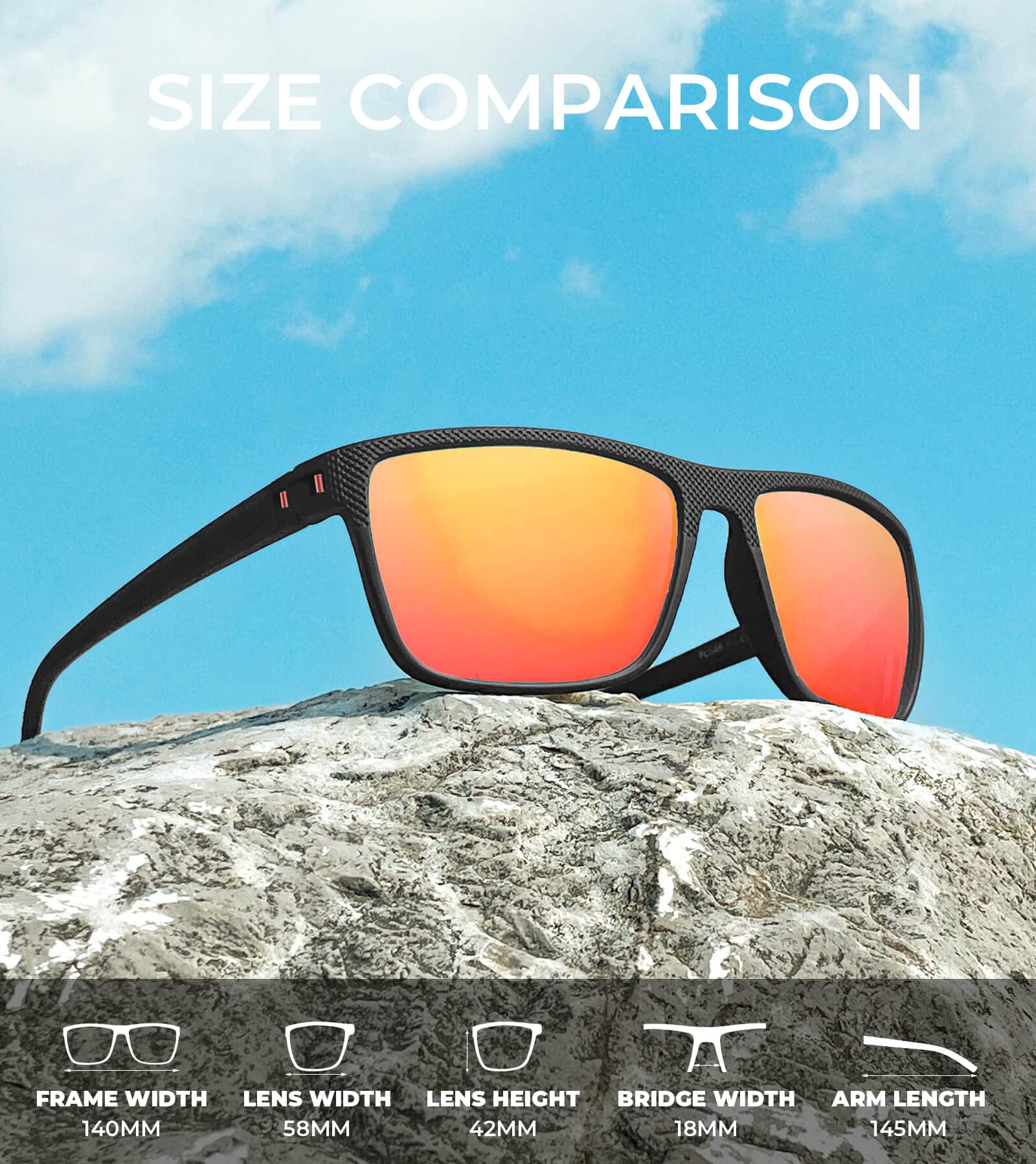 Merry & Bright Polarized Sunglasses Men 3 Pack