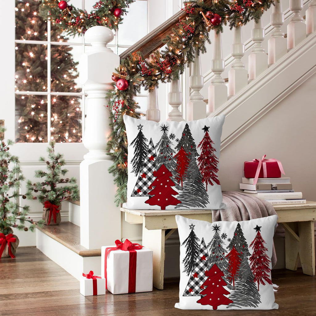 Merry & Bright: White Christmas Pillow Covers – 2-Pack Holiday Throw Pillow Case