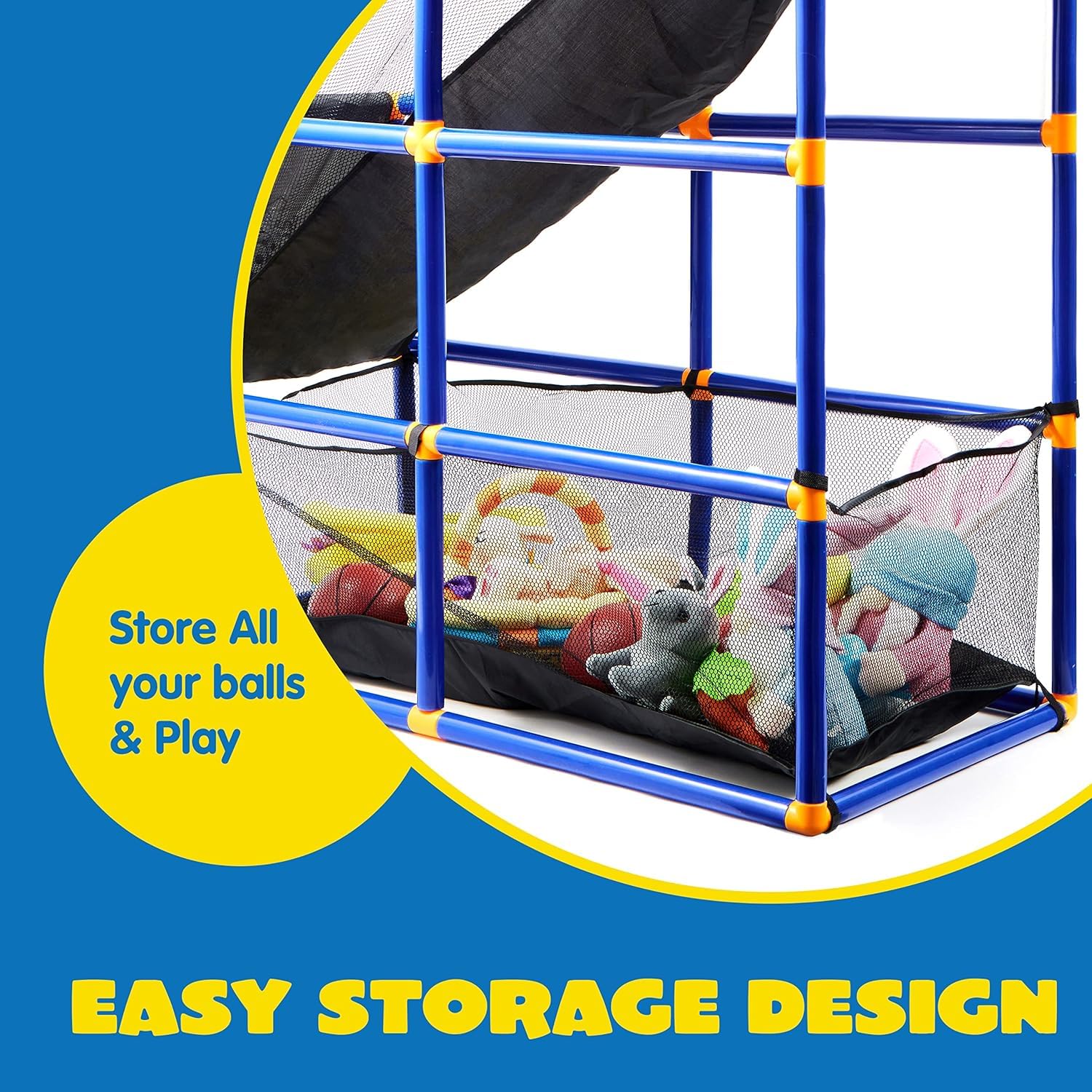 Merry and Bright Indoor & Outdoor Adjustable Basketball Arcade Game Set for Kids