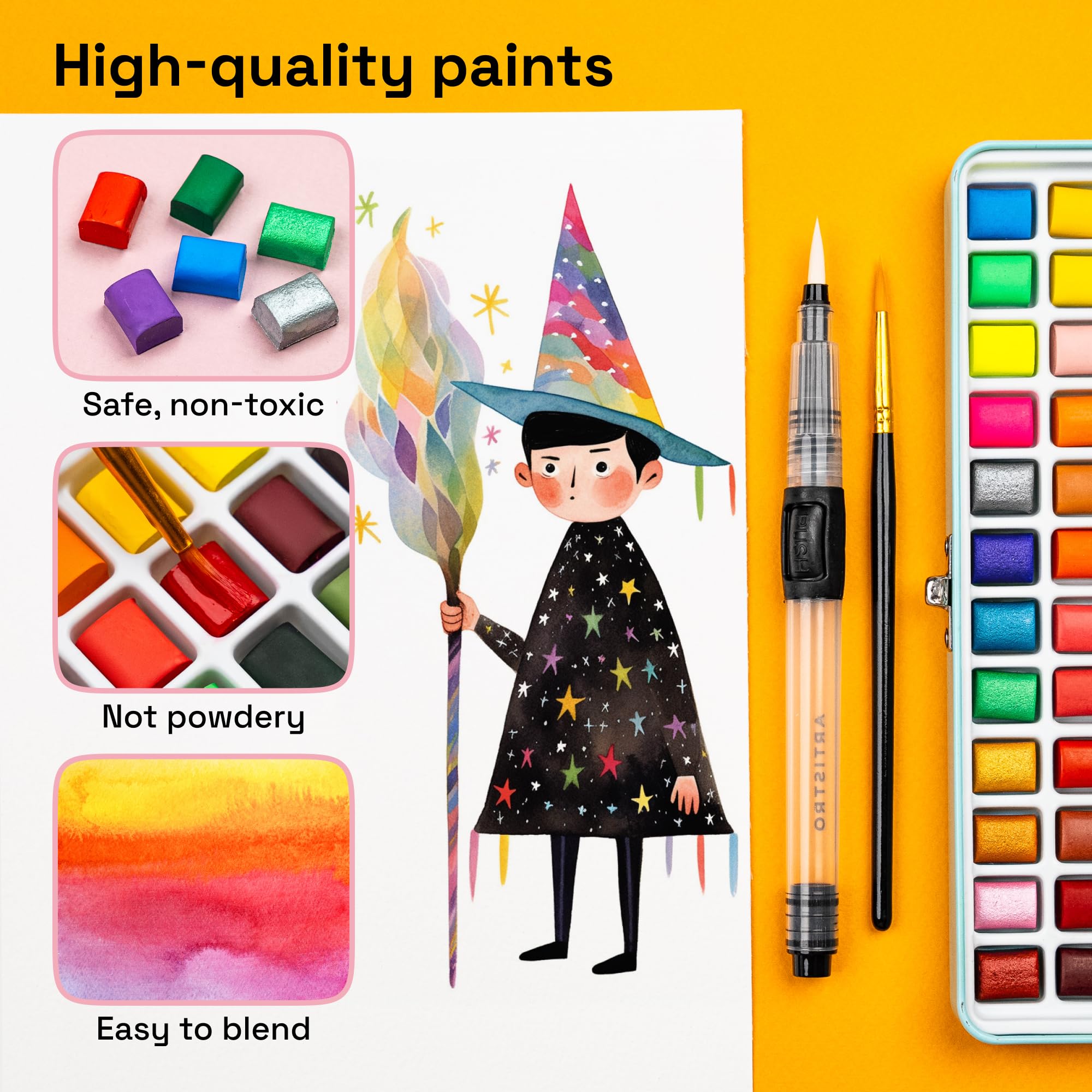 Merry & Bright Watercolor Paint Set Portable