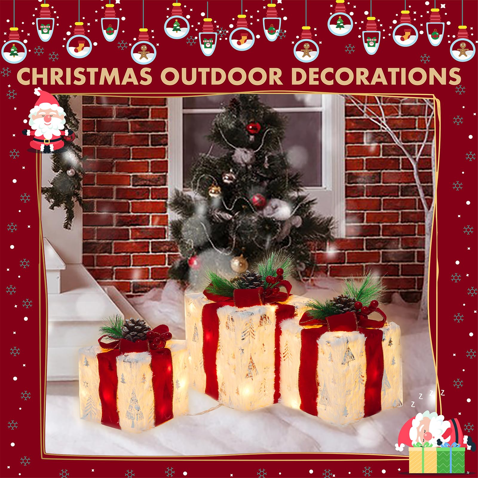 Merry & Bright: LED Lighted Christmas Gift Boxes – Holiday Décor Set of 3