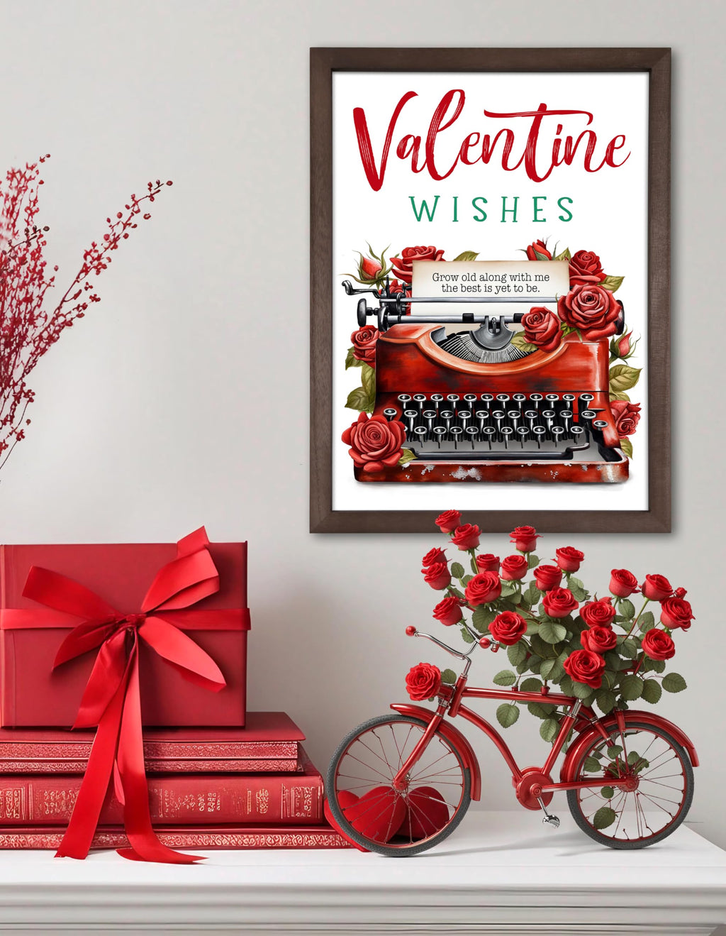 Merry & Bright: Walnut Christmas Farmhouse Wall Art – Switchable Prints
