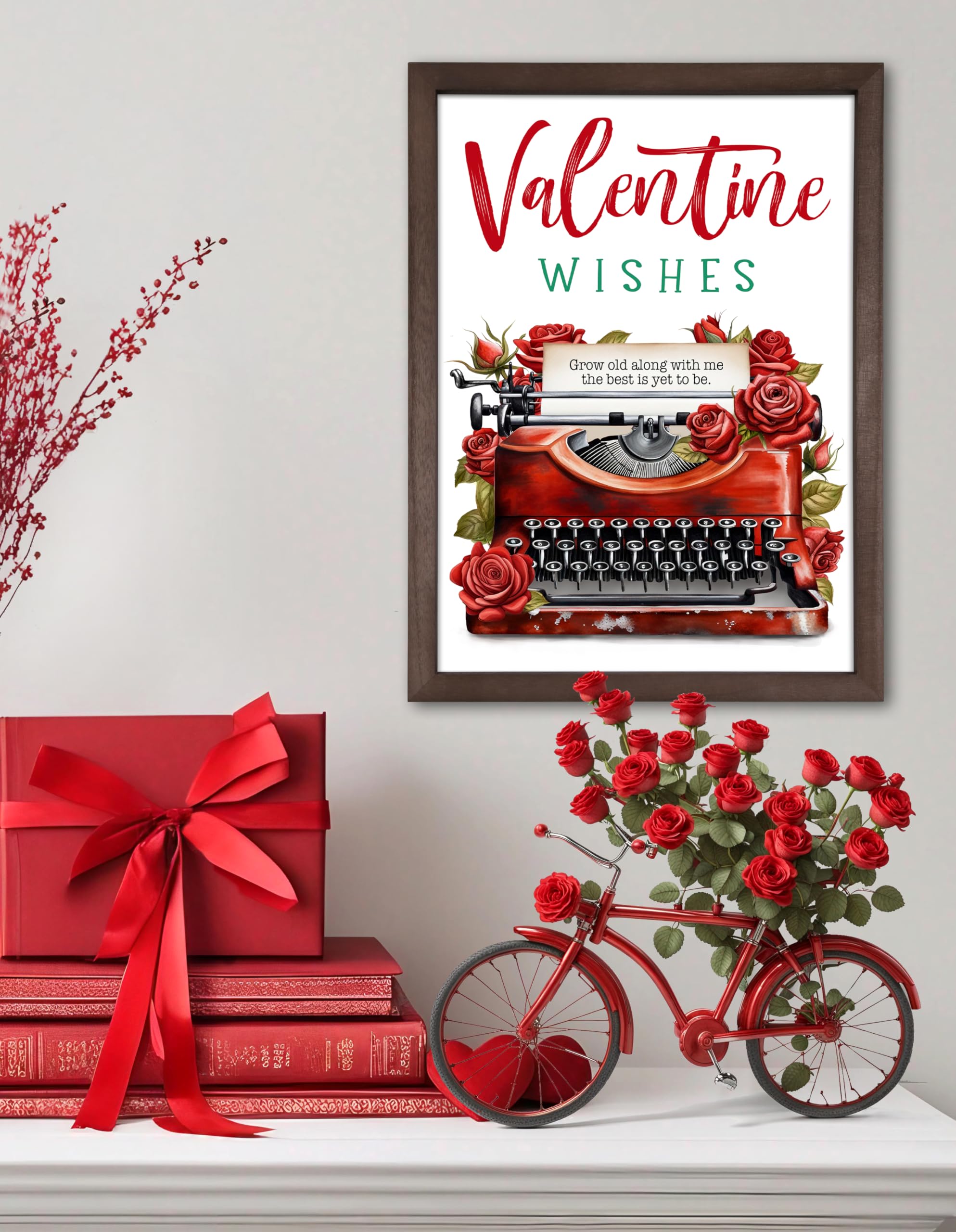 Merry & Bright: Walnut Christmas Farmhouse Wall Art – Switchable Prints