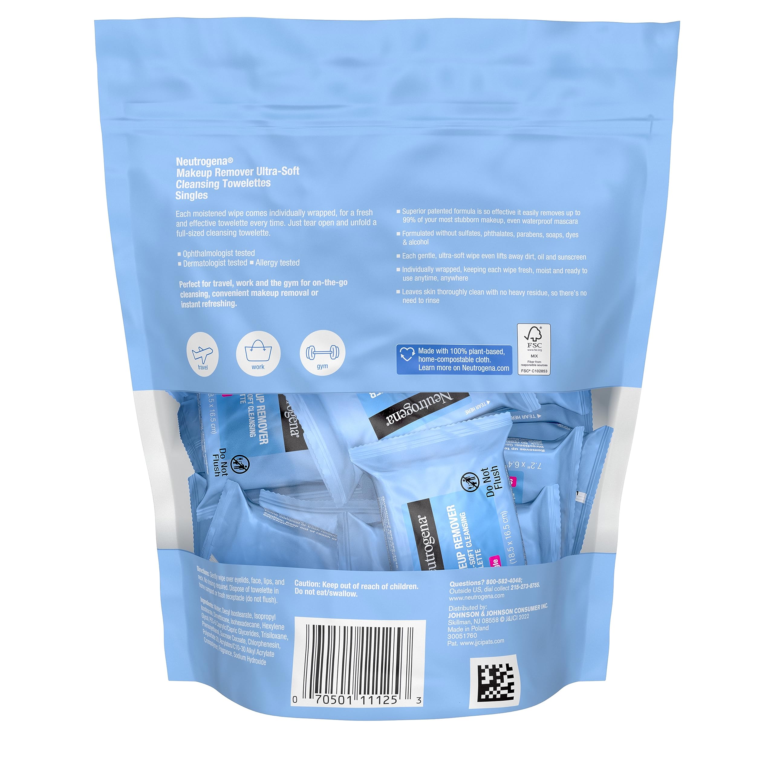 Merry & Bright Neutrogena Makeup Remover Wipes 20ct.