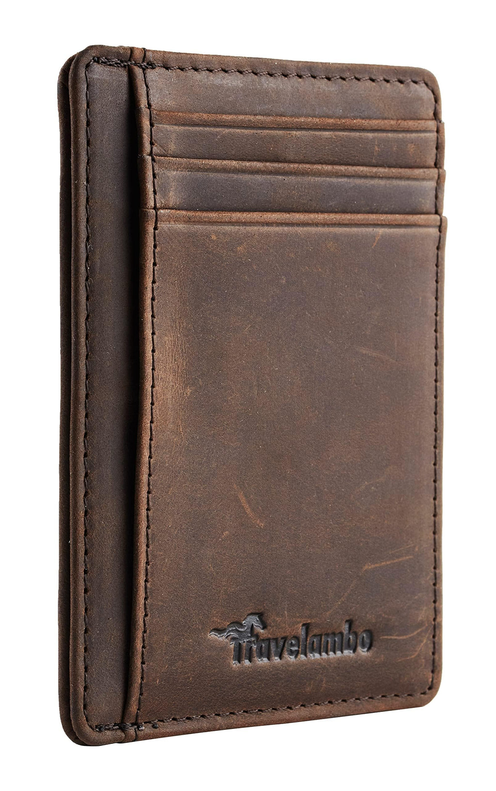Merry & Bright Slim Wallet Front Pocket Minimalist Leather