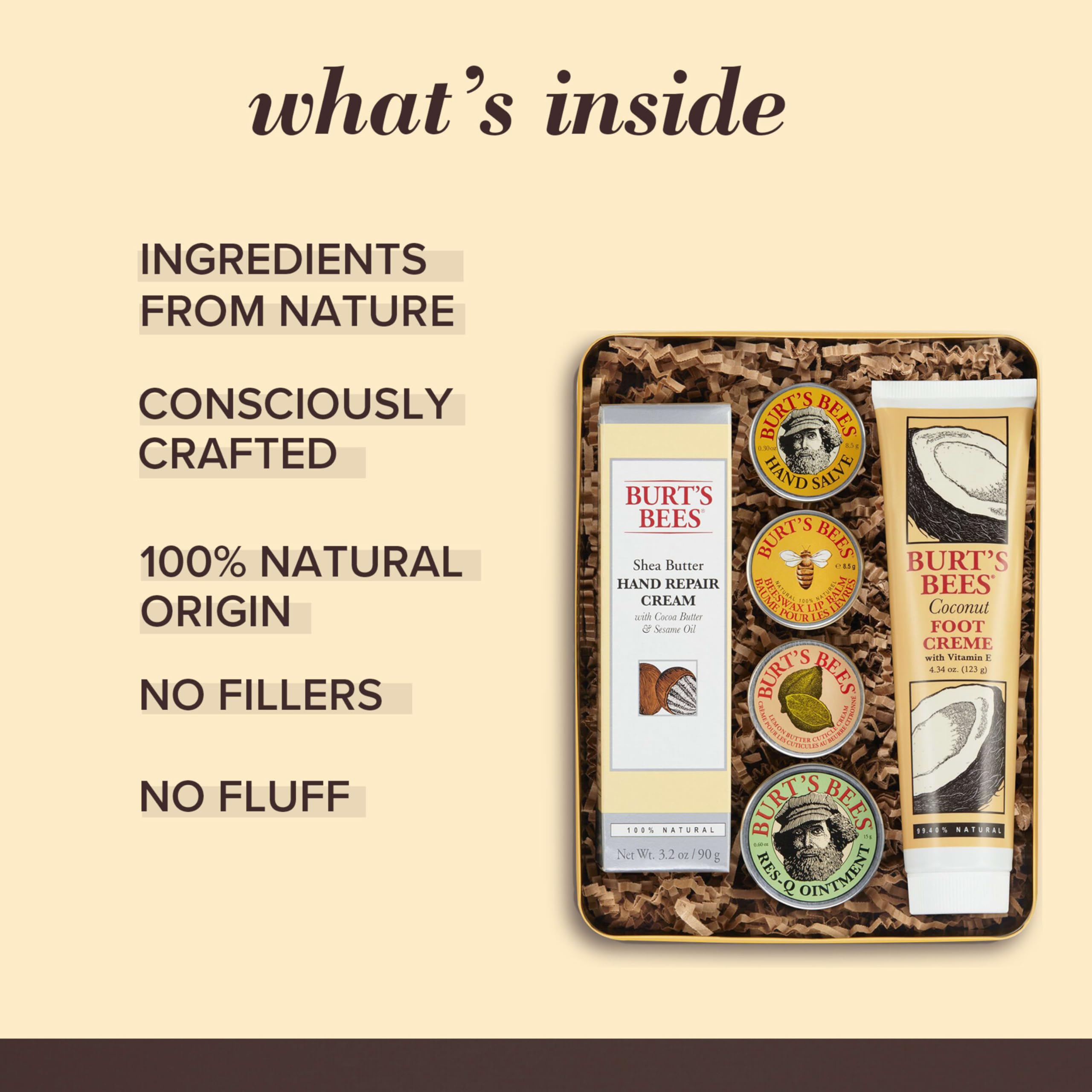 Merry & Bright Burt's Bees Classic Gift Set – 6-Piece Natural Skincare Collection