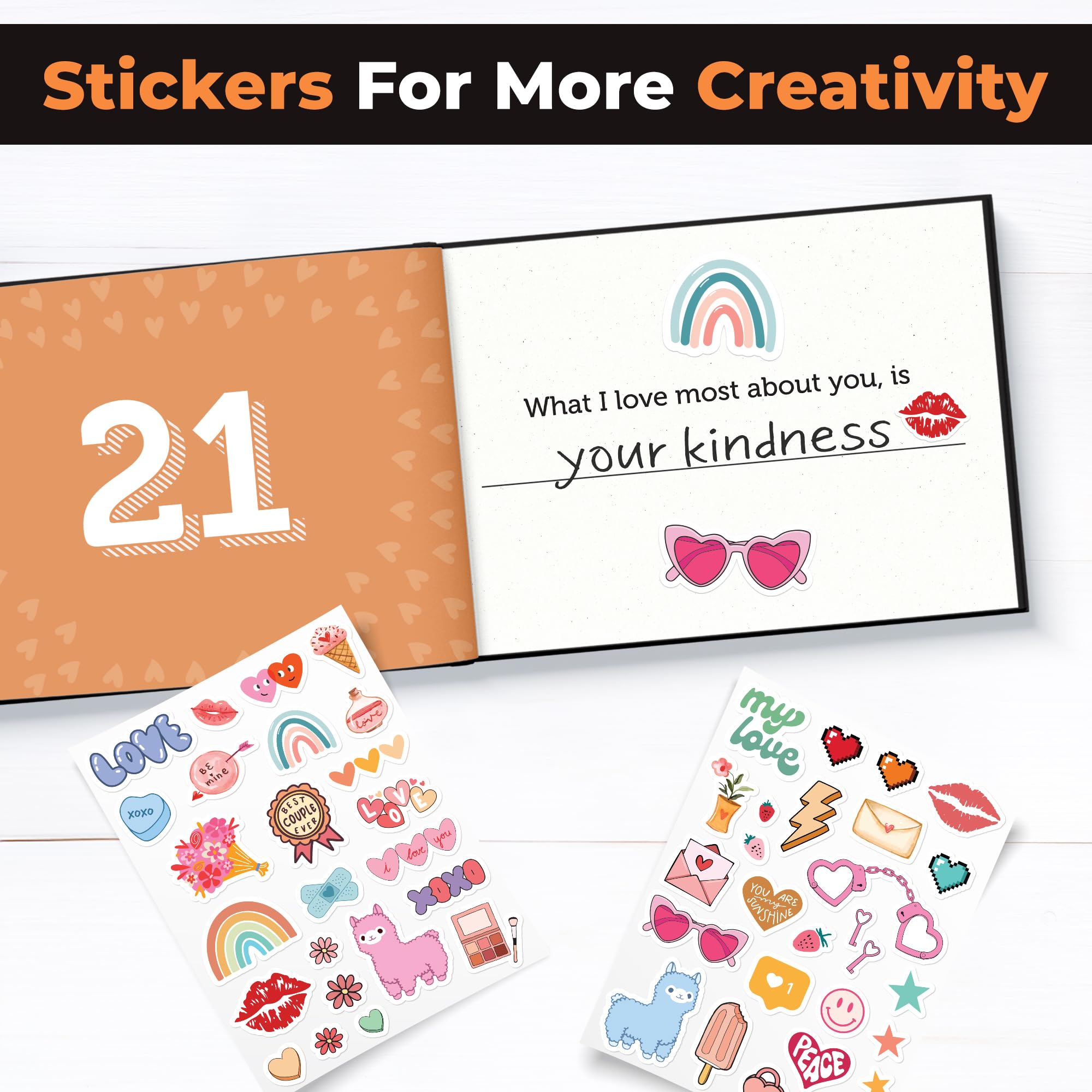 Merry & Bright Personalized “What I Love About You” Fill-in-the-Blank Book – 112 Pages