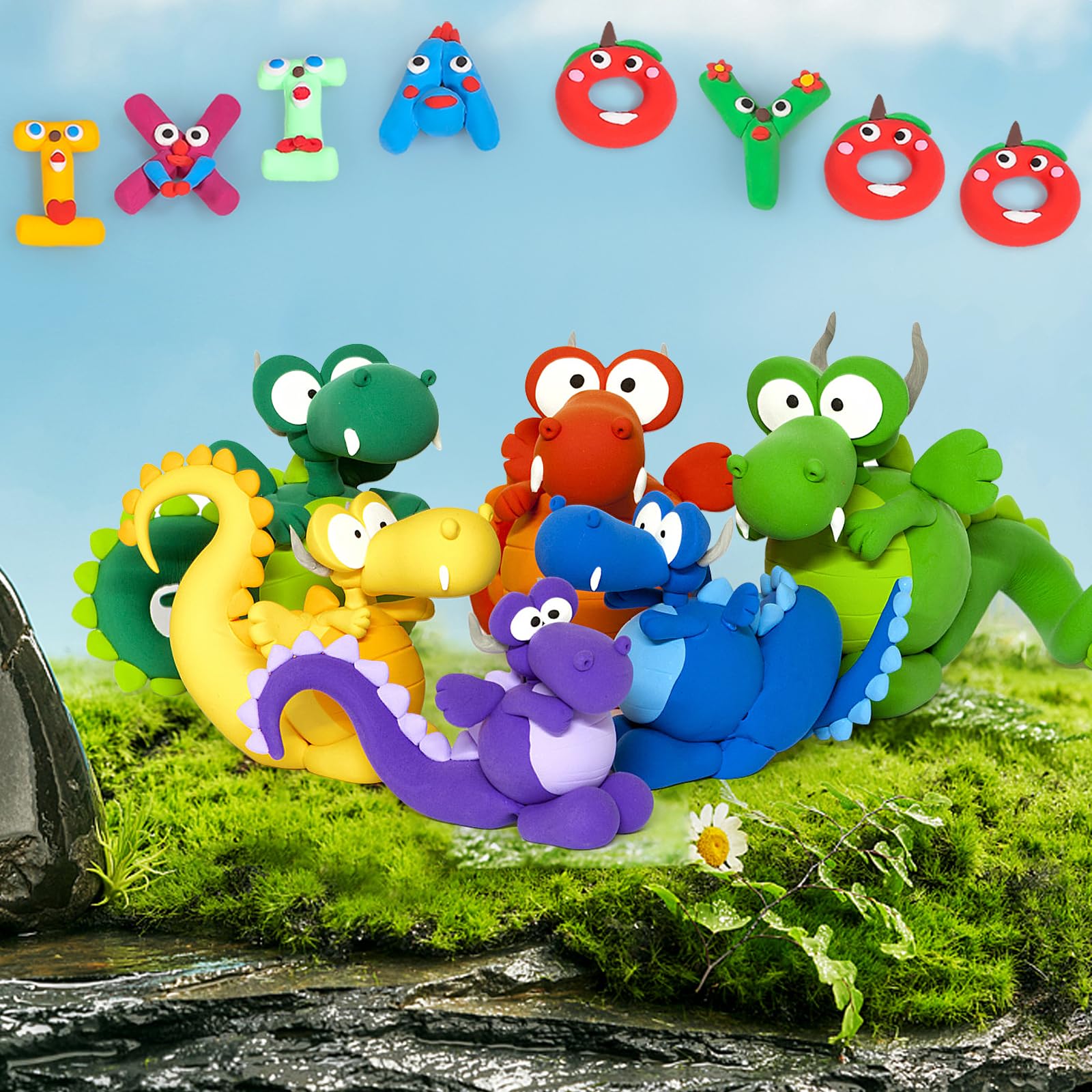 Merry & Bright  30-Color Modeling Clay Kit with Tools for Kids
