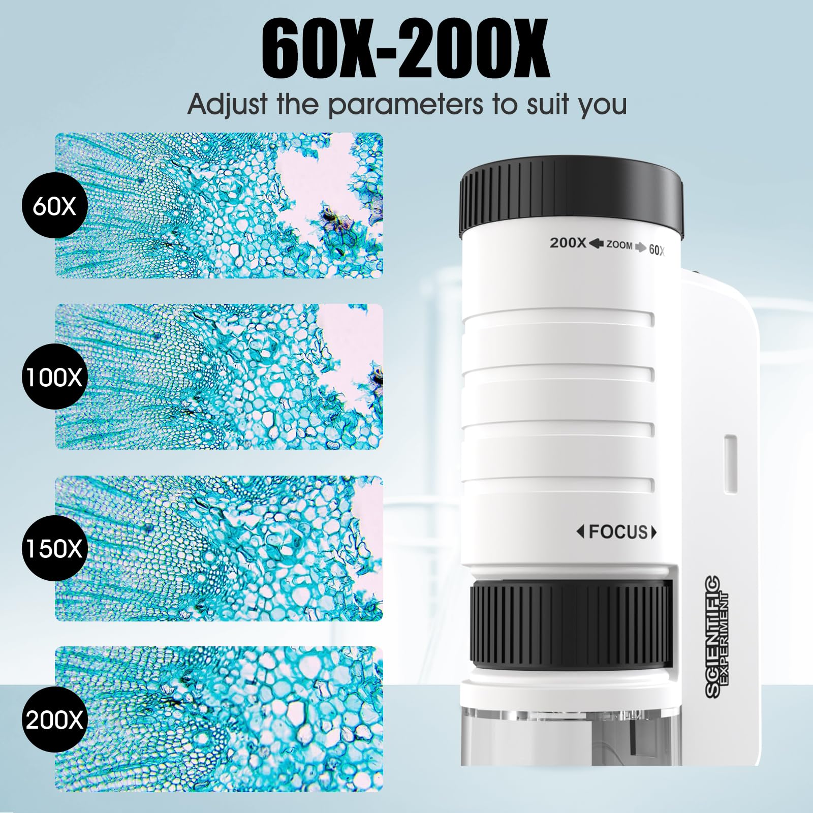 Merry and Bright Mini Microscope for Kids – 60X–120X Magnification STEM Explorer