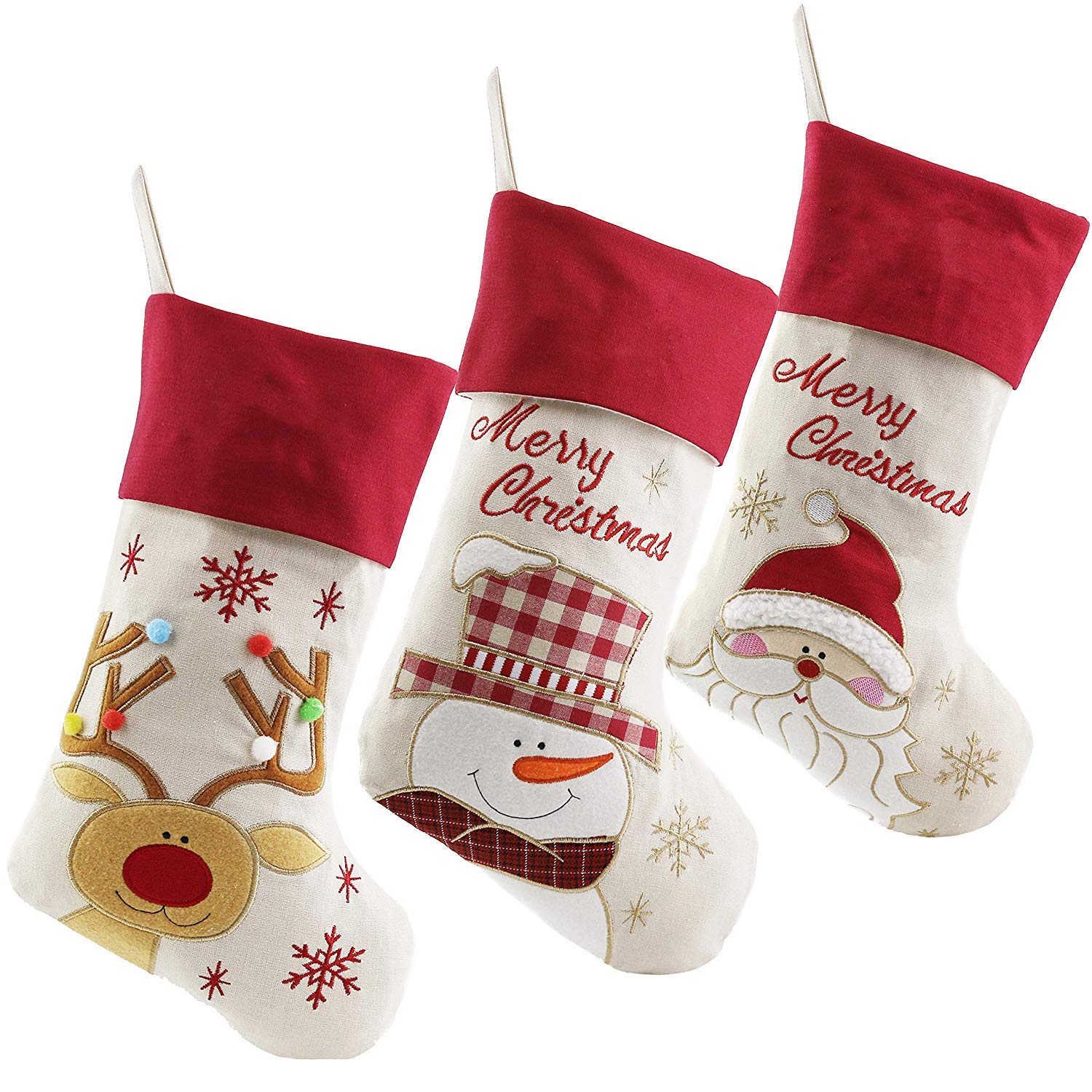 Merry & Bright: Assorted 3-Pack Christmas Stockings