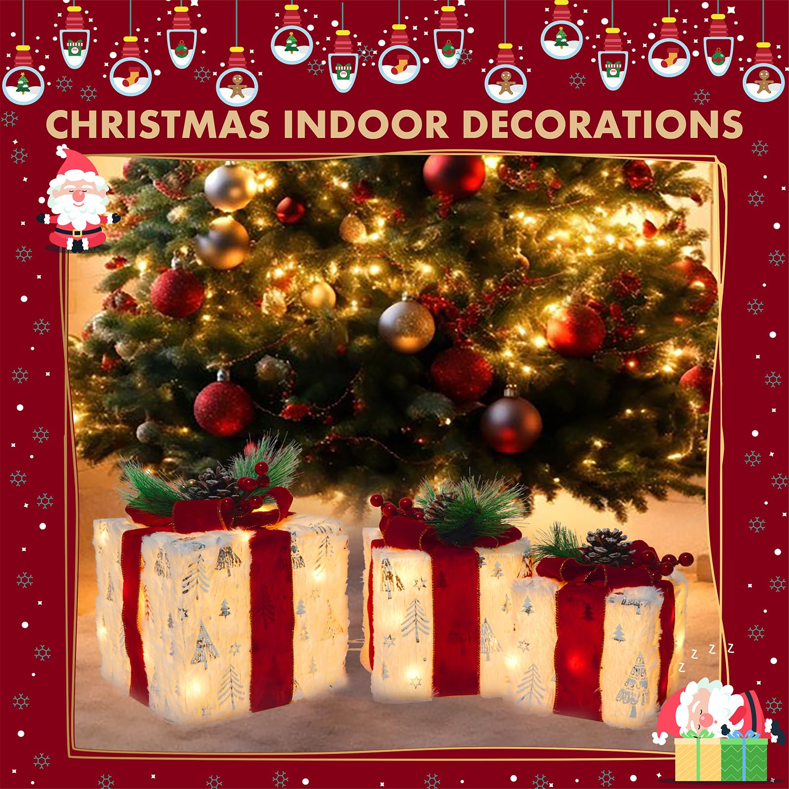 Merry & Bright: LED Lighted Christmas Gift Boxes – Holiday Décor Set of 3