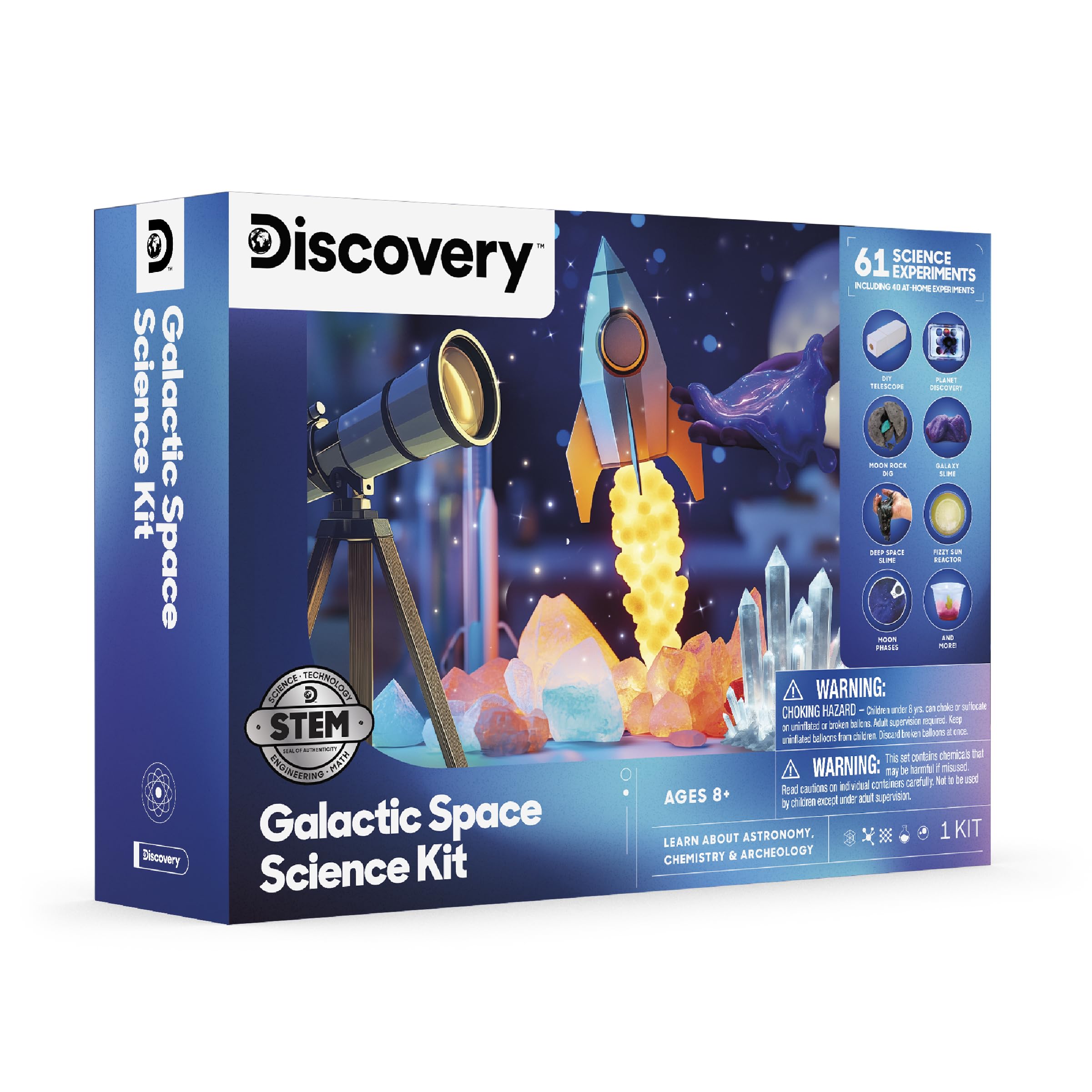 Merry and Bright Galactic Space Science Kit – 61 Space-Themed STEM Experiments