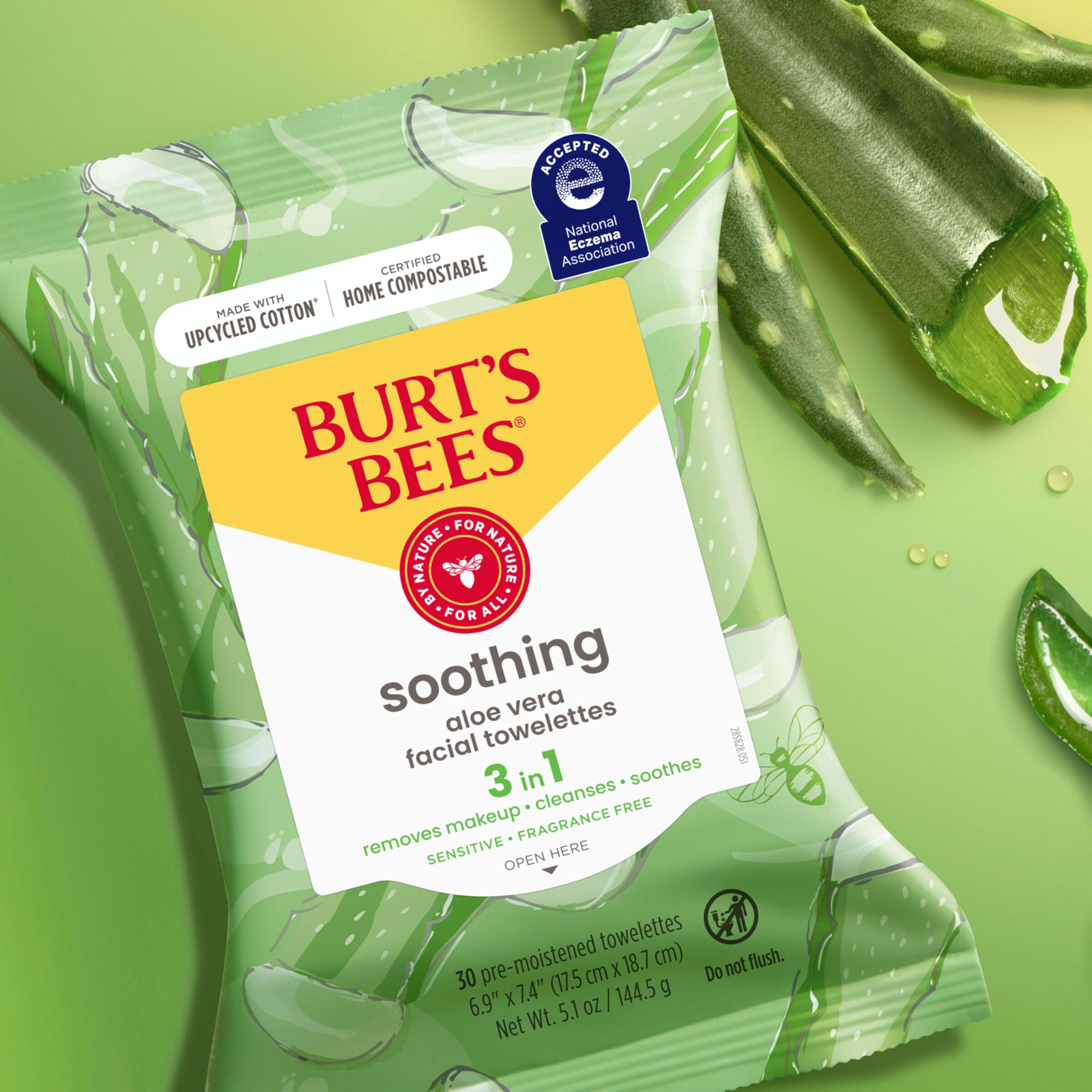 Merry & Bright Burt's Bees Soothing Facial Towelettes – Sensitive | 3 x 30 Ct.