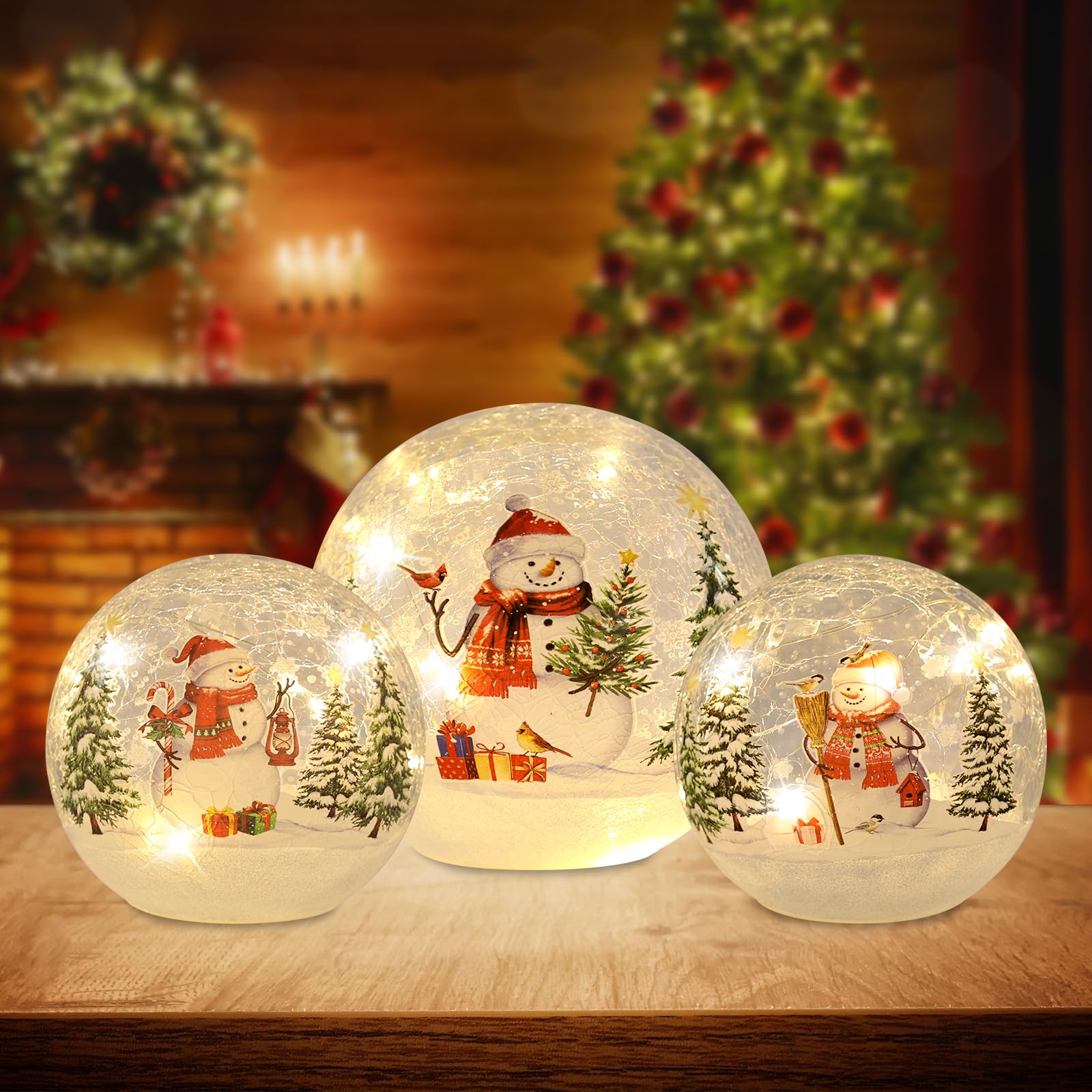 Merry & Bright: Golden Snow Globe Holiday Décor 3 Pack