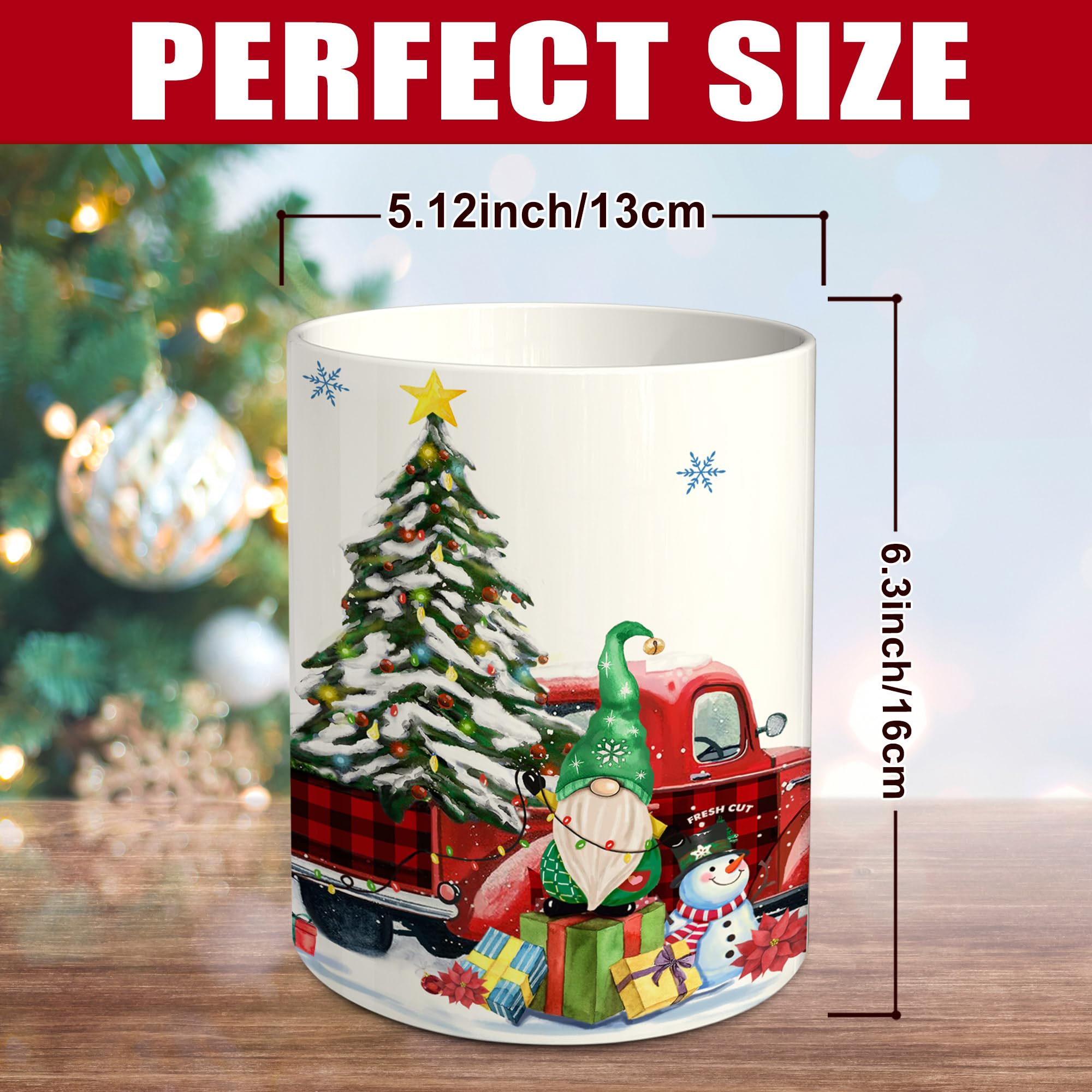 Merry & Bright: Christmas Gnome Kitchen Utensil Holder – Holiday Décor Ceramic