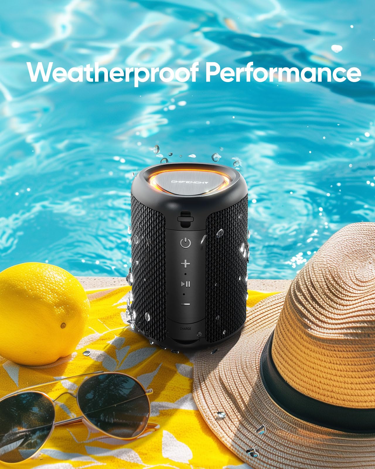 Merry & Bright Portable Bluetooth Speaker with Lights
