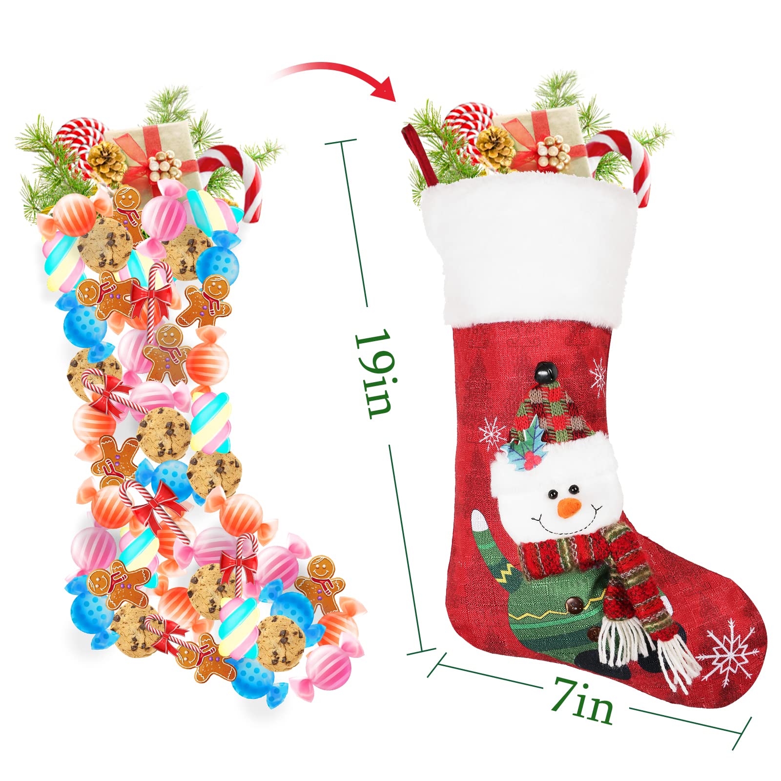Merry & Bright 3D Character Christmas Stockings Set of 4