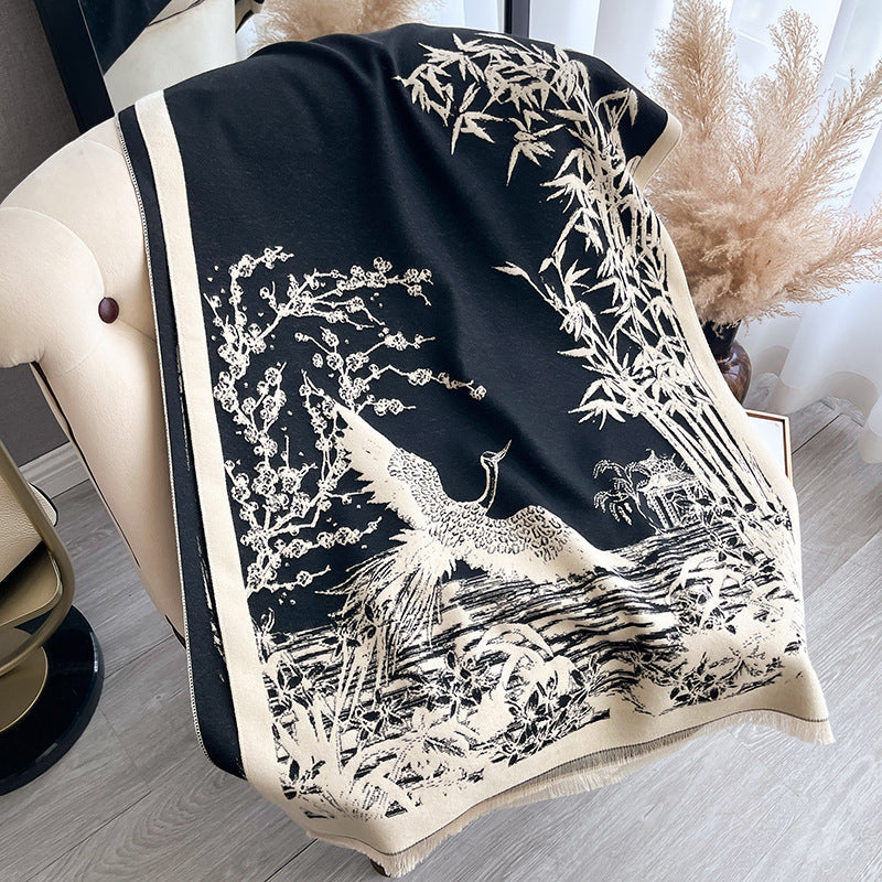 Merry & Bright Women's All-match Ink Color Scarf Shawl
