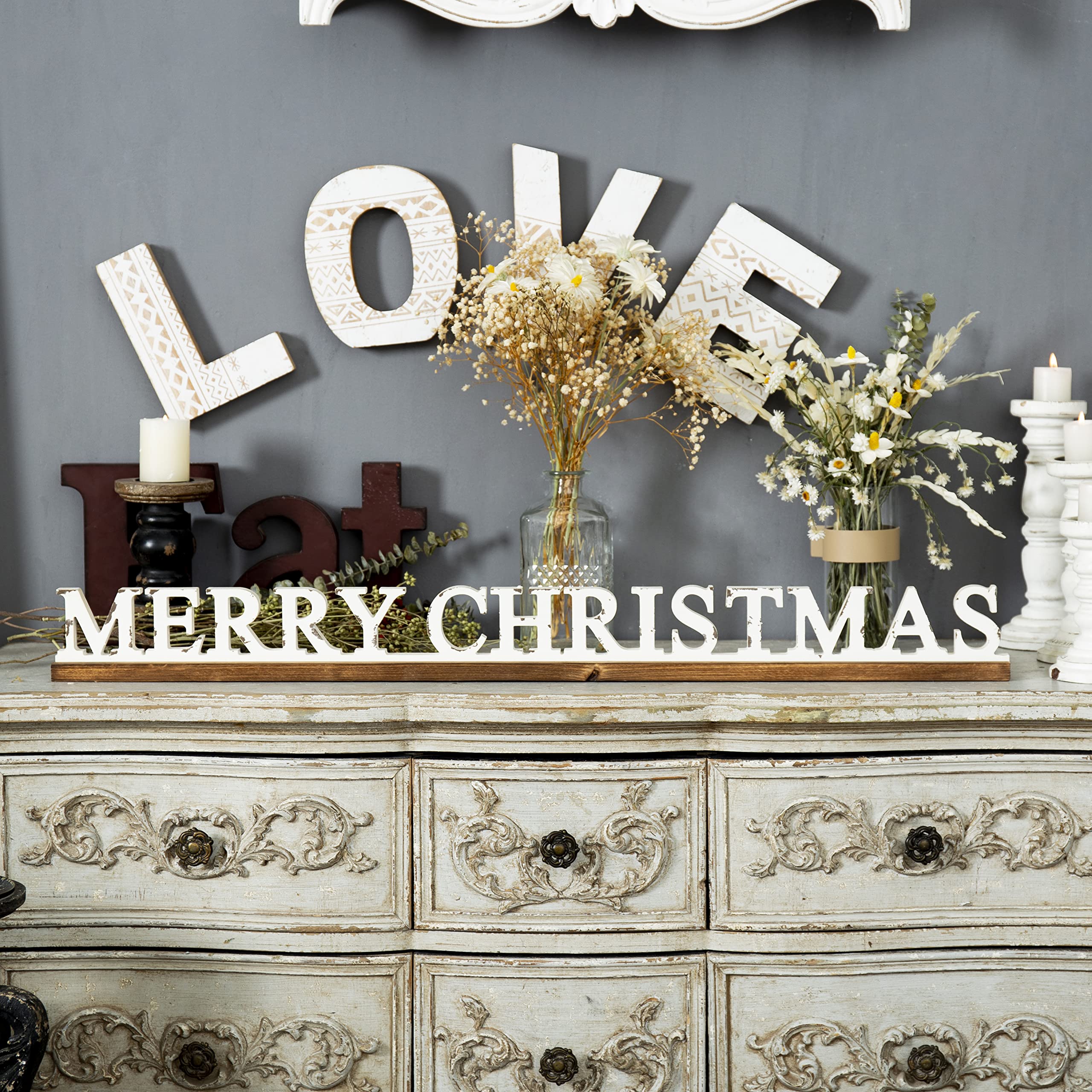 Merry & Bright: Rustic “Merry Christmas” Wooden Sign – Farmhouse Holiday Decor