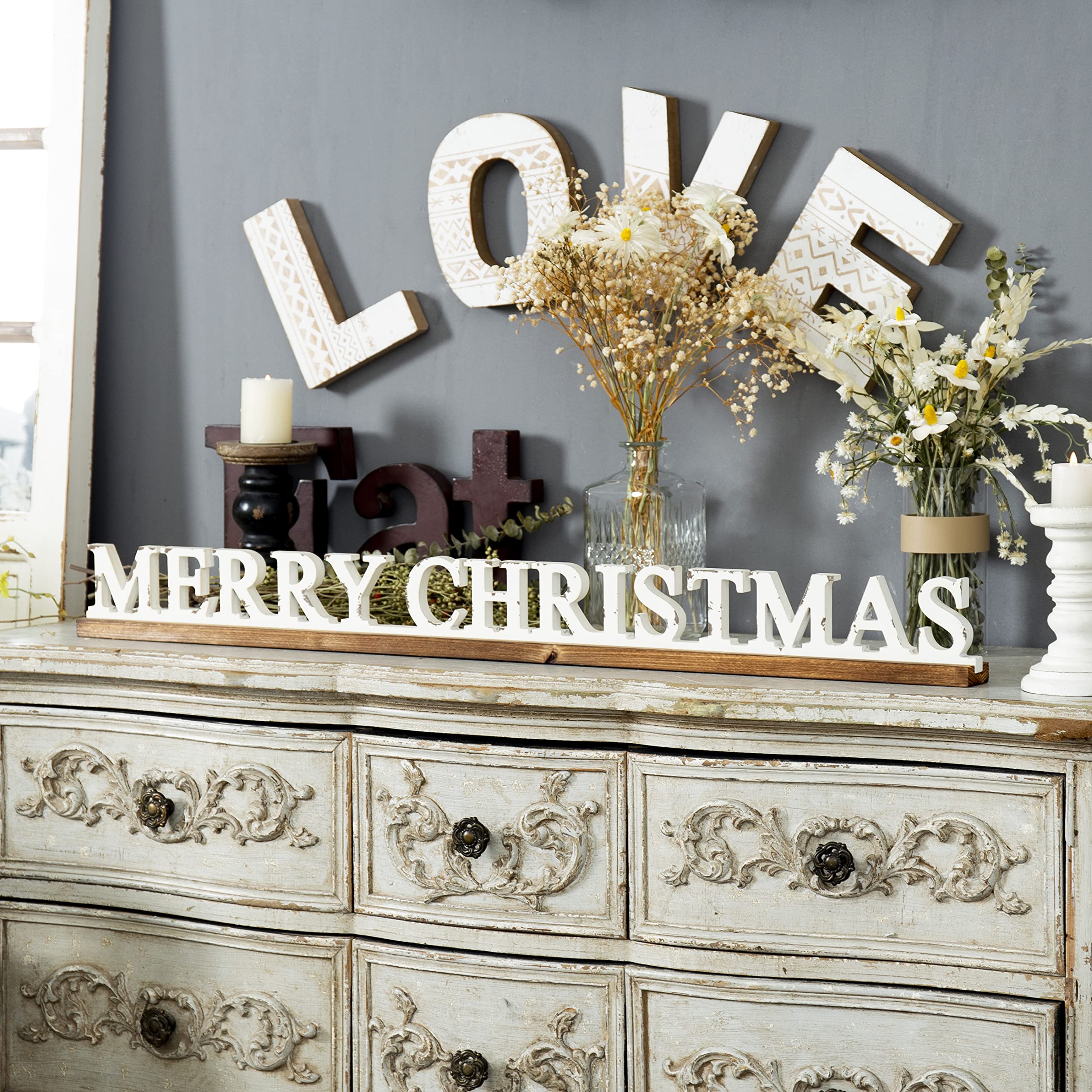 Merry & Bright: Rustic “Merry Christmas” Wooden Sign – Farmhouse Holiday Decor