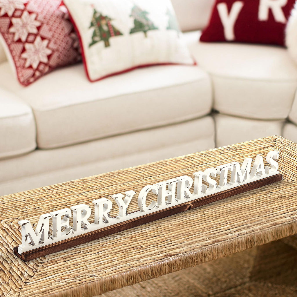 Merry & Bright: Rustic “Merry Christmas” Wooden Sign – Farmhouse Holiday Decor