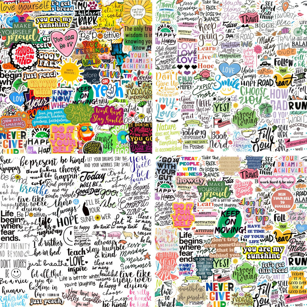 Merry & Bright 300PCS Motivational Words Stickers for Adults