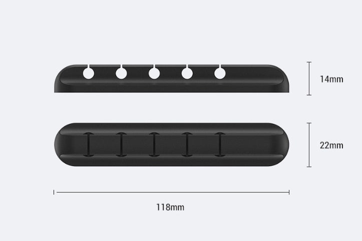 Merry & Bright Silicone USB Cable Winder Desktop Cable Organizer Management Multipurpose Clips Cables