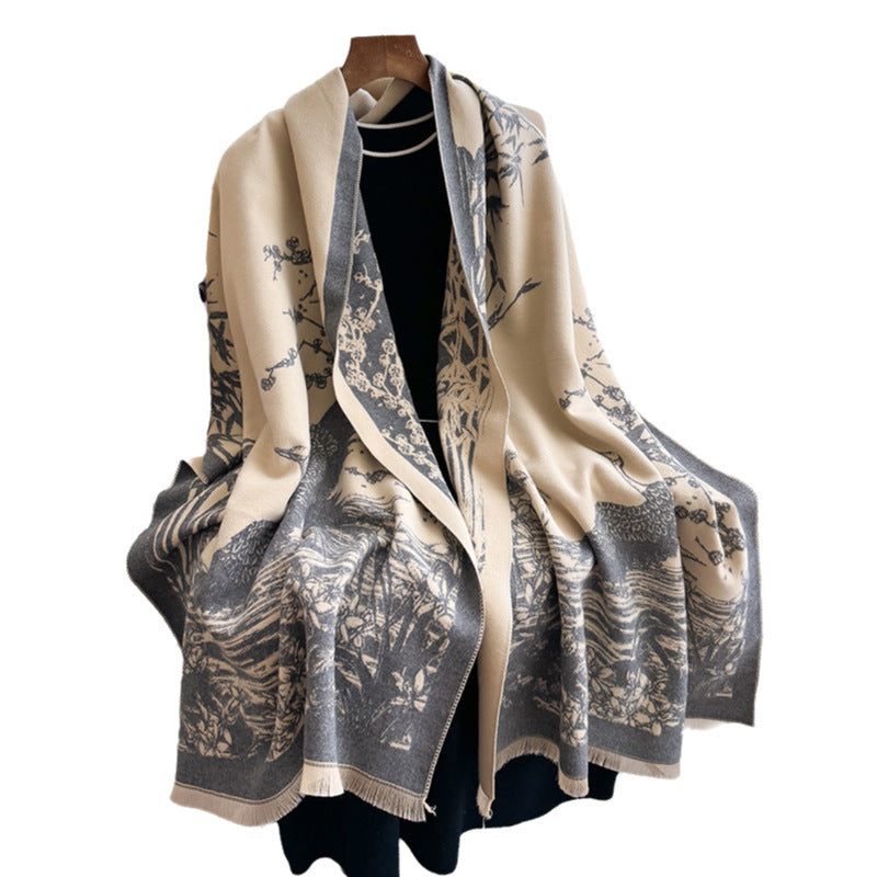 Merry & Bright Women's All-match Ink Color Scarf Shawl