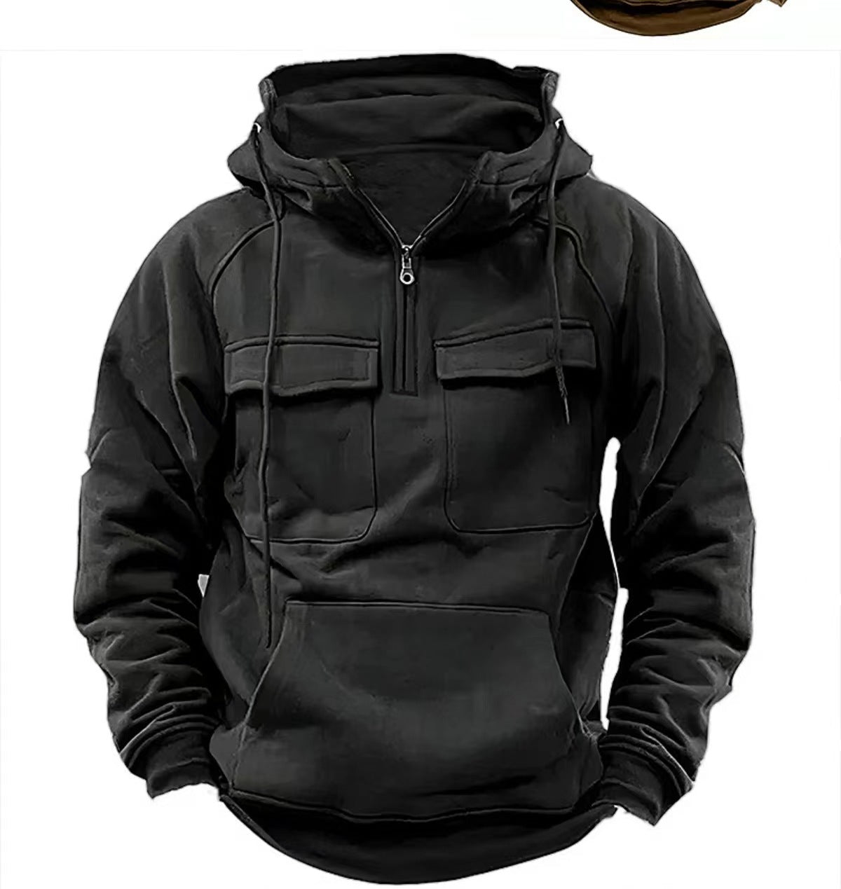 Merry & Bright Men's Zip-up Hoodies Sweatshirt With Drawstring And Pocket Design Fashion Casual Sports Sweatshirt