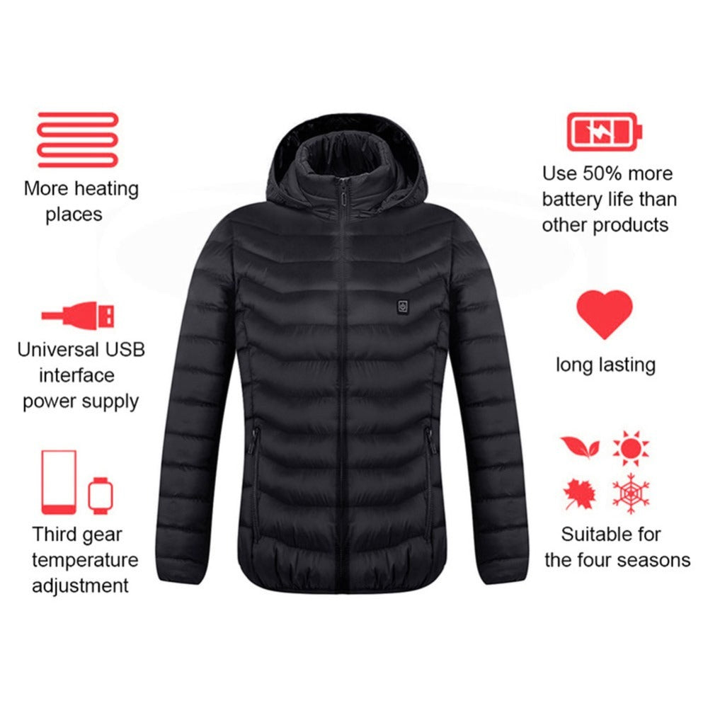 Merry & Bright Heated Jacket Coat Electric Jacket Cotton Coat