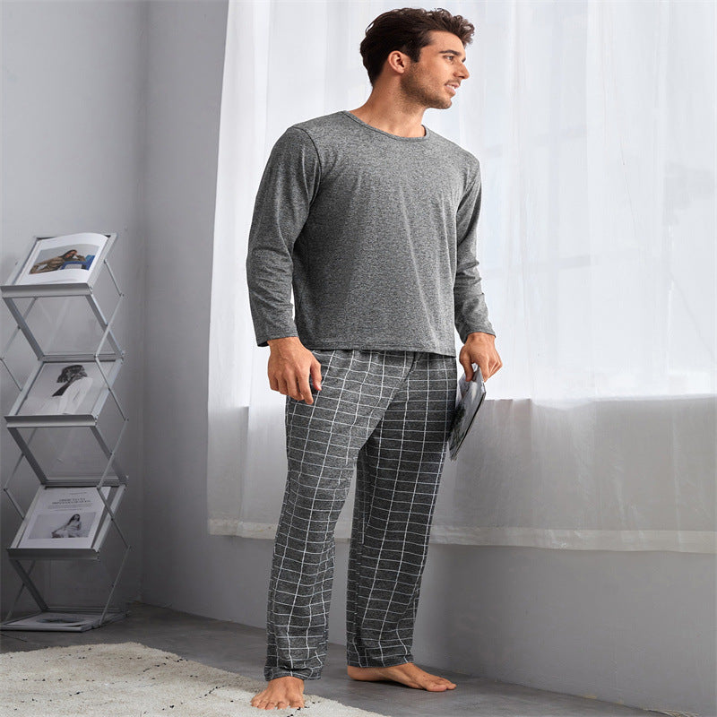 Merry & Bright Men’s Minimalist Grey Pajama Set