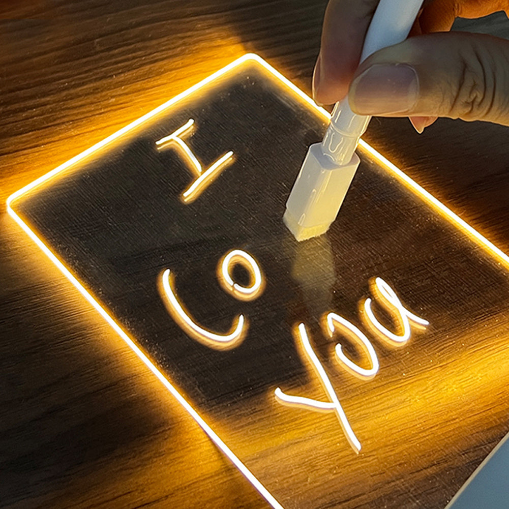Merry & Bright Creative Note Board Creative Led Night Light USB Message Board Holiday Light With Pen Gift For Children Girlfriend Decoration Night Lamp