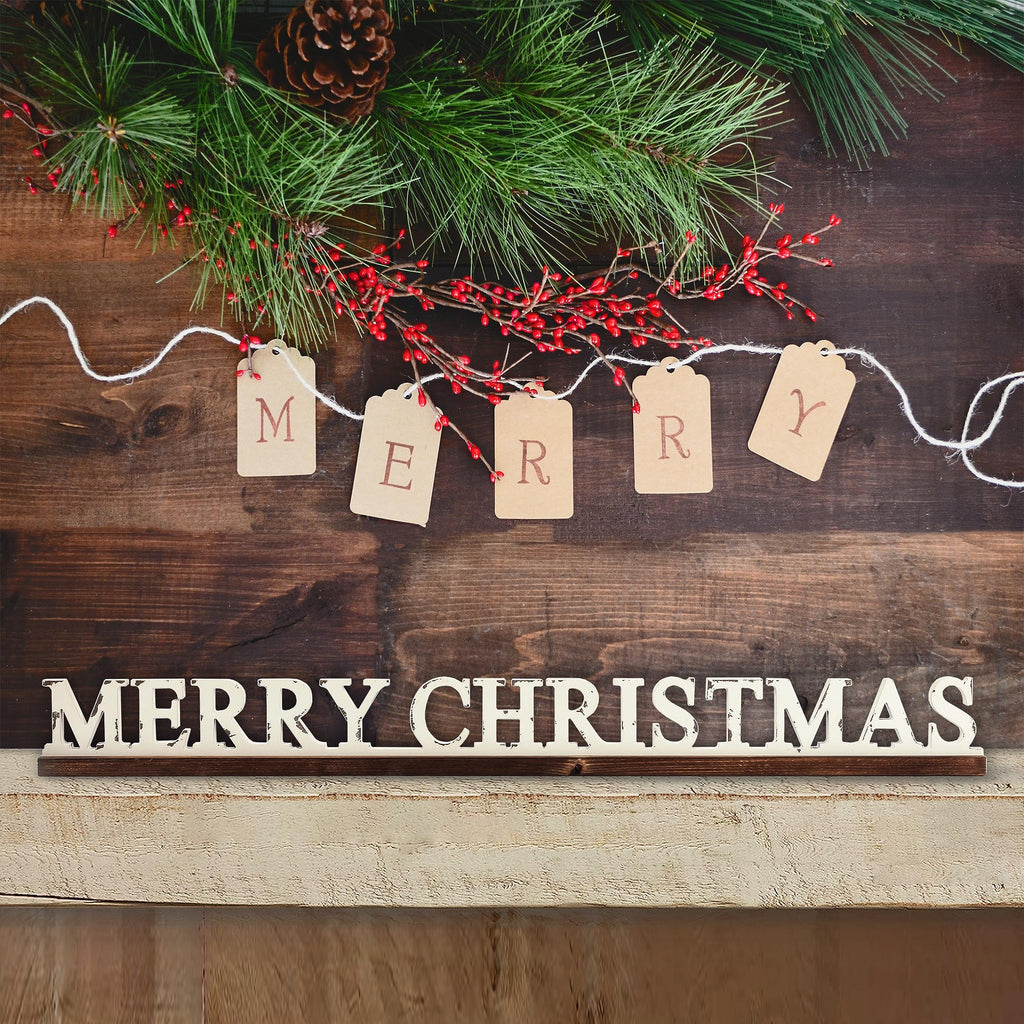 Merry & Bright: Rustic “Merry Christmas” Wooden Sign – Farmhouse Holiday Decor