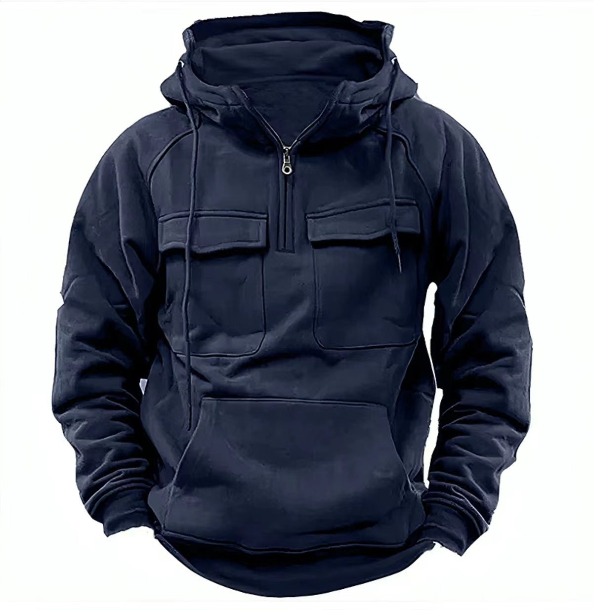 Merry & Bright Men's Zip-up Hoodies Sweatshirt With Drawstring And Pocket Design Fashion Casual Sports Sweatshirt
