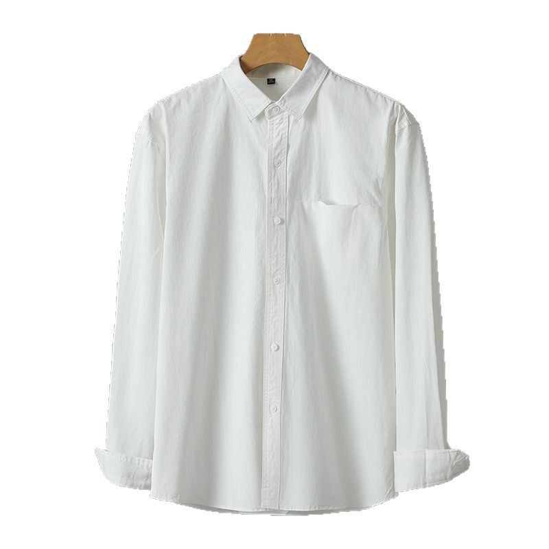 Merry & Bright Casual Solid Color Men's Purified Cotton Long Sleeve Shirt