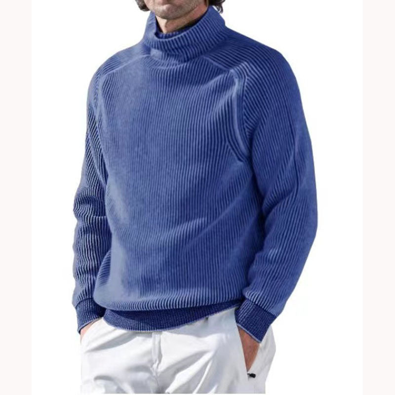 Merry & Bright Men's Wool High Collar Warm Sweater