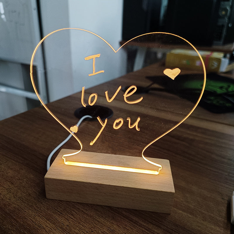 Merry & Bright Creative Note Board Creative Led Night Light USB Message Board Holiday Light With Pen Gift For Children Girlfriend Decoration Night Lamp