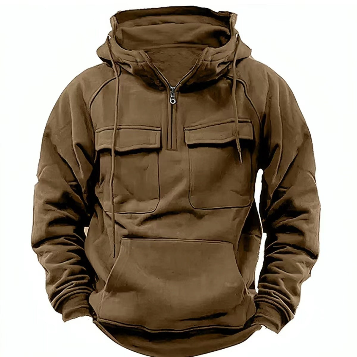 Merry & Bright Men's Zip-up Hoodies Sweatshirt With Drawstring And Pocket Design Fashion Casual Sports Sweatshirt