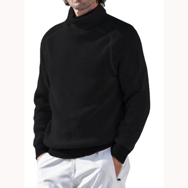 Merry & Bright Men's Wool High Collar Warm Sweater