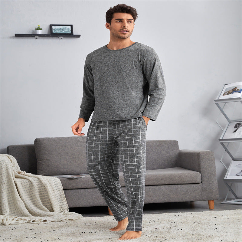 Merry & Bright Men’s Minimalist Grey Pajama Set