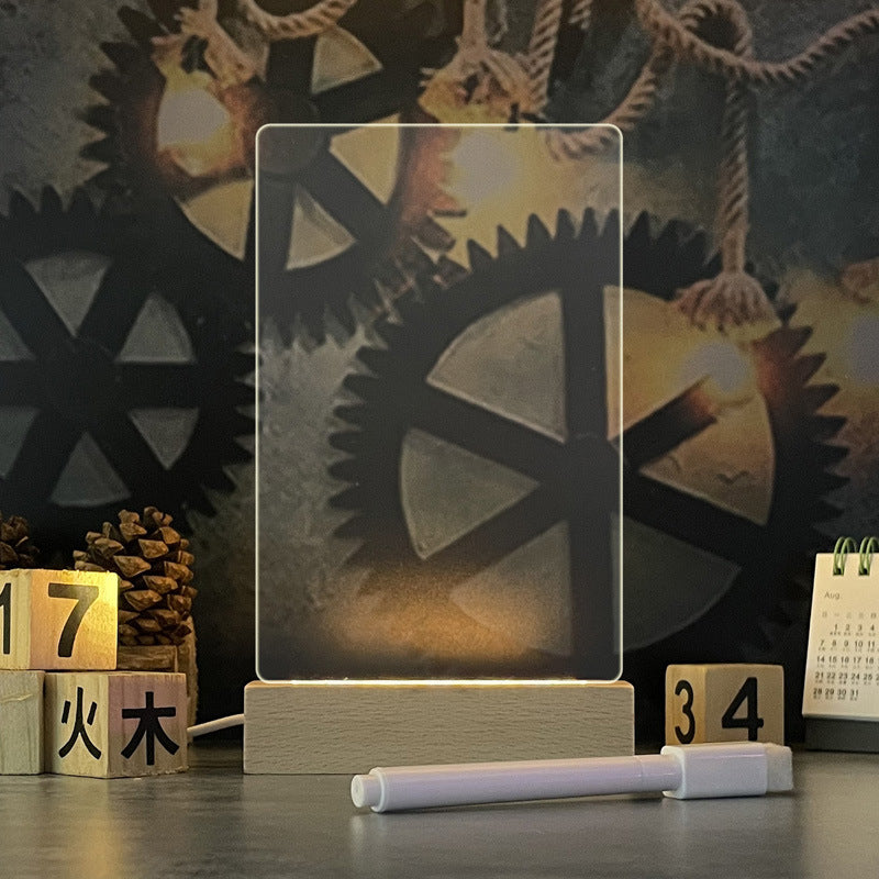 Merry & Bright Creative Note Board Creative Led Night Light USB Message Board Holiday Light With Pen Gift For Children Girlfriend Decoration Night Lamp