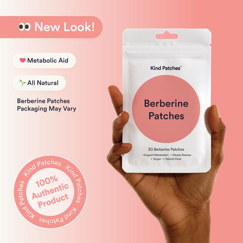 Merry & Bright Kind Patches: 30 Berberine Patches, Steady Release, 1 Month Pack